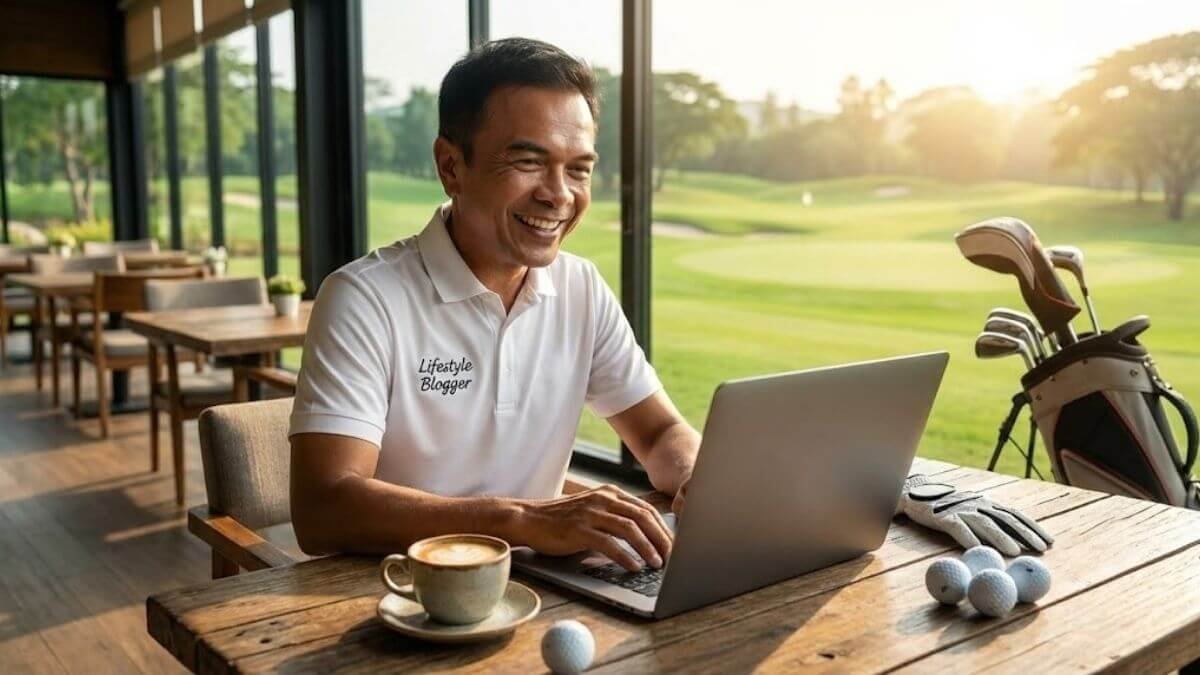 โปรตึ๊กนั่งทำงาน Lifestyle Blogger ที่สนามกอล์ฟ สร้างรายได้จากสิ่งที่รักได้ทุกที่ทุกเวลา